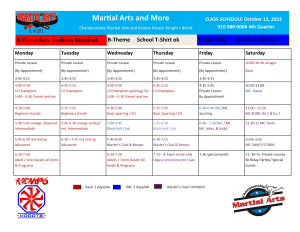 Adjusted Schedules!